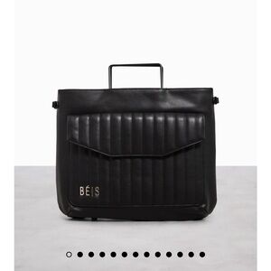 Beis messenger bag in black (convertible to backpack)